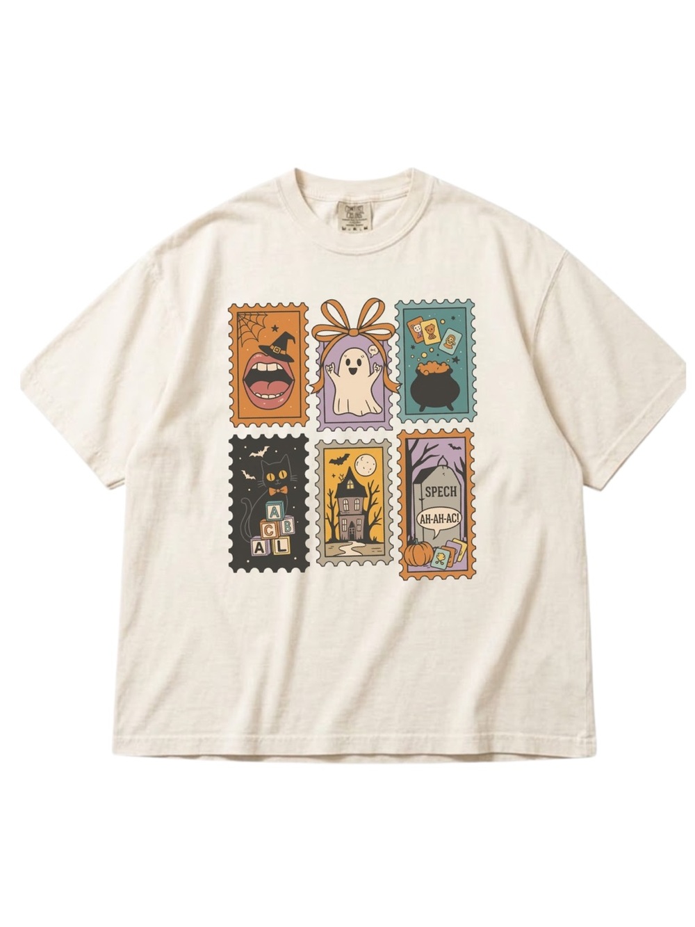 Comfort colors Ghost Stamp Graphic Tee - Ivory